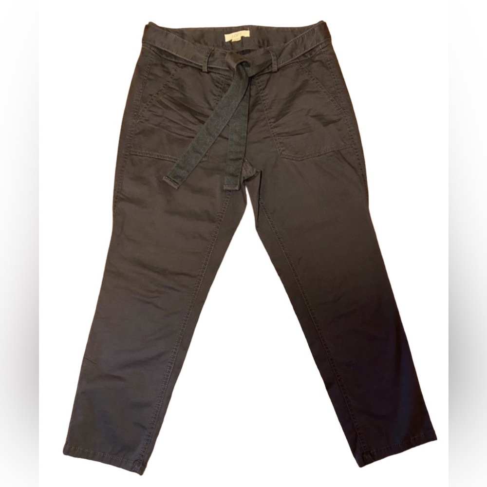 Loft Gray/Green cropped pants with matching belt size 4P